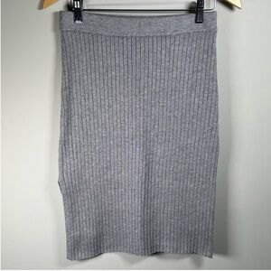 Scotch and Soda - Rib knit Bodycon Skirt Grey